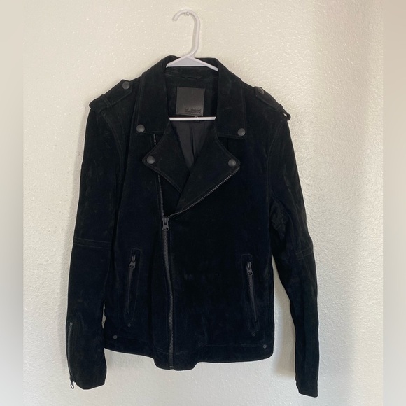 BLANK NYC Men's Black Suede Motorcycle Jacket M - Picture 3 of 9